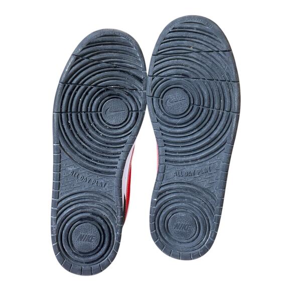 Nike Court Borough Mid 2 Boys Sz 7Y White Black Basketball Shoes Sneakers Unisex - Picture 7 of 8